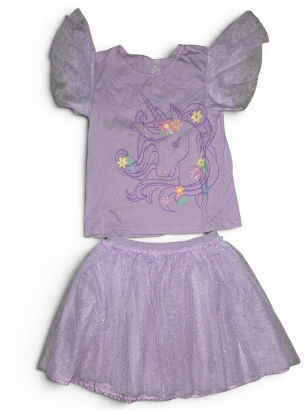 365 Kids Little Girls Matching Set W/ Tulle Skirt